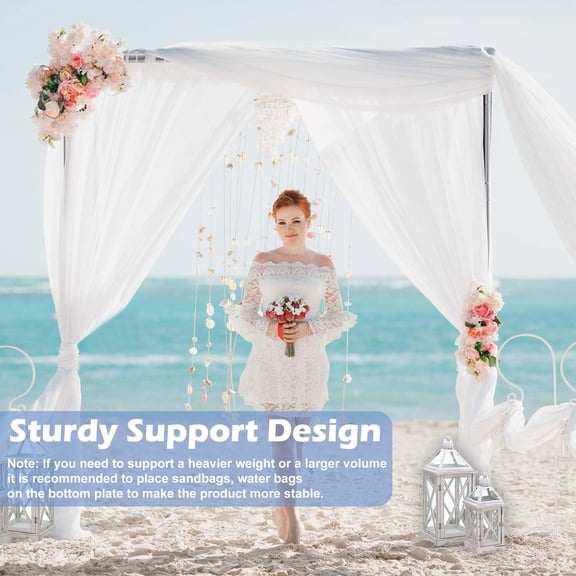 10x10ft Pipe and Drape Backdrop Stand Kit with Adjustable Telescopic Poles Frame and Metal Base, Background Holder for Parties Wedding Birthday Photography Capacity of up to 22 lbs