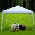 thumbnail image 1 of 10x10ft Pop Up Canopy Outdoor Patio Portable Folding Instant Lightweight Gazebo Shade Tent w/Adjustable Height, Carrying Bag White, 1 of 14