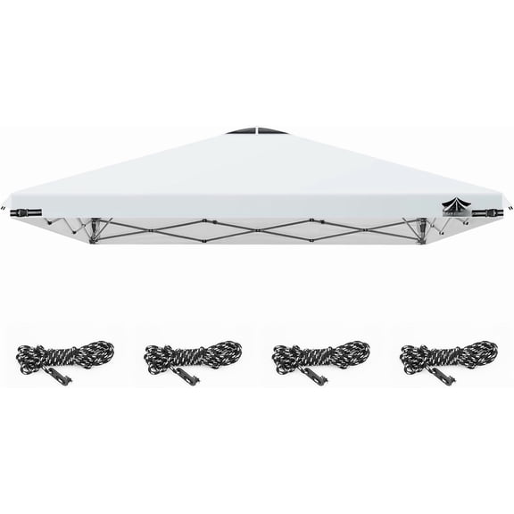 10x10ft Replacement Canopy Top with Air Vent, & UV Protection Canopy Tent Top Cover for Straight Canopy Frame - for Outdoor, Patio, Event, Trade Show (White, 10x10ft)
