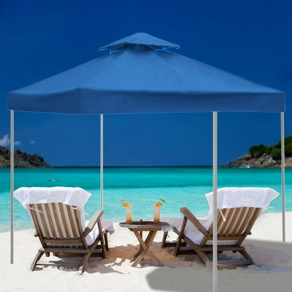 10x10ft Replacement Gazebo Canopy - 2-Tier Vented Roof Cover for Outdoor Pavilion, Patio & Garden (Beige, 210D Polyester)