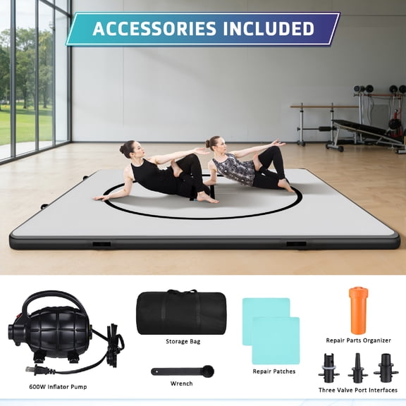 LIOOBO Portable Folding Gym Mat with Weather Resistant PVC for Outdoor Exercise