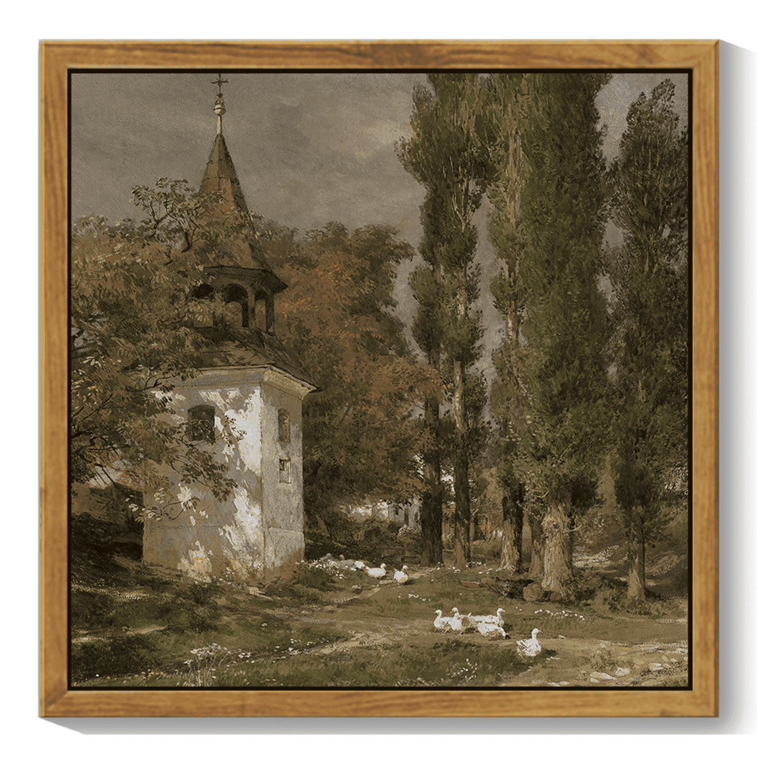 Retro Rustic Graphics 10x10in Natural Framed Countrysid Framed Wall Art Vintage Classic Retro ...
