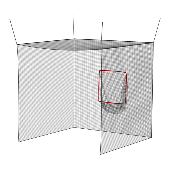 10x10x10 FT Golf Hitting Net with 9-Hole Target,Durable Polyester Practice Cage for Backyard,Indoor&Driving Range Use