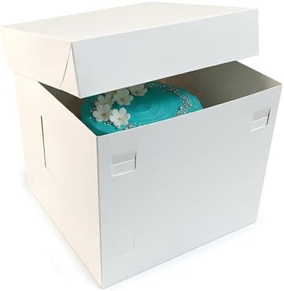 10x10x10 Inch Cake Box 25 count, Tall Cake Boxes 2 pieces for Tier and ...