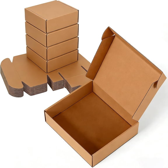 10x10x2 inches Small Brown Shipping Boxes 25 PackCorrugated Cardboard Gift BoxesMailing Boxes for Small Business Packing and Storage