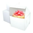 thumbnail image 1 of 10x10x8 Inch White Tall Cake Boxes, One-Piece Bakery Packaging, 50 Count, 1 of 8