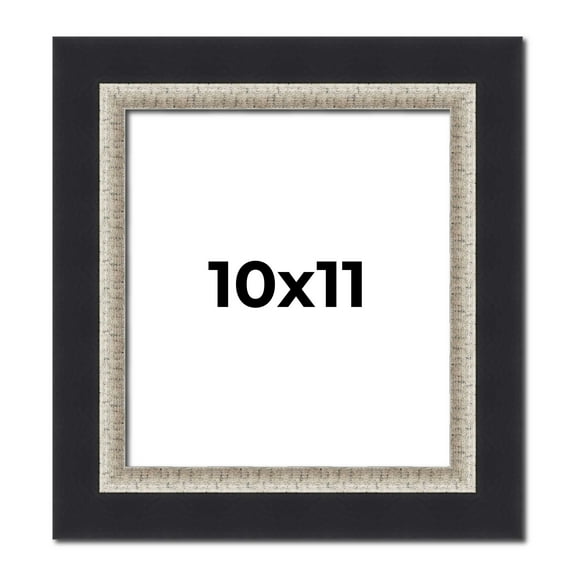 10x11 Frame Black Real Wood Picture Frame Width 2.25 Inches | Interior Frame Depth 0.5 Inches |