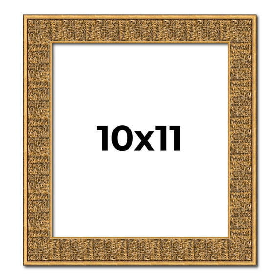 10x11 Frame Black and Gold Distressed Solid Wood Sonoma Picture Frame | 1.625 Inch Moulding Width |