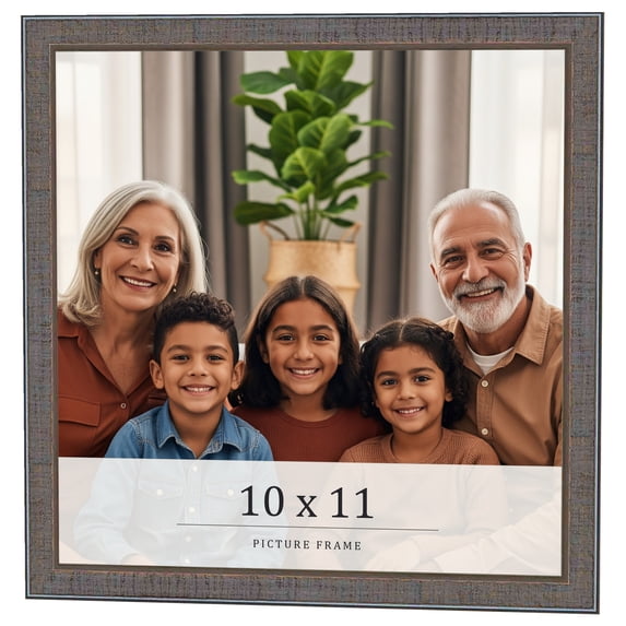 10x11 Frame Blue Kingsley Pewter Solid Wood Picture Frame Width 0.75 Inches |Interior Depth 0.5