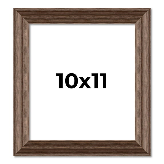 10x11 Frame Brown Distressed Barnwood Picture Frame | Rustic Farmhouse Photo Frame Includes UV