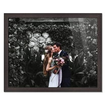 10x11 Frame Brown Picture Frame - Complete Modern Photo Frame Includes UV Acrylic Shatter Guard Front, Acid Free