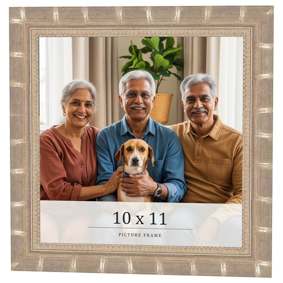 10x11 Frame Silver Real Wood Picture Frame Width 1.5 inches | Interior Frame Depth 0.5 inches |