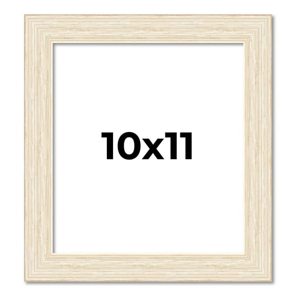 10x11 Frame White Barnwood Picture Frame Includes UV Acrylic Plexiglass, Acid Free Foam Backing