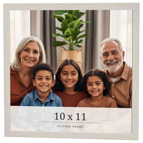 10x11 Frame White Wheat Solid Wood Picture Frame | Moulding Width 0.75 Inches | Interior Depth 0.5