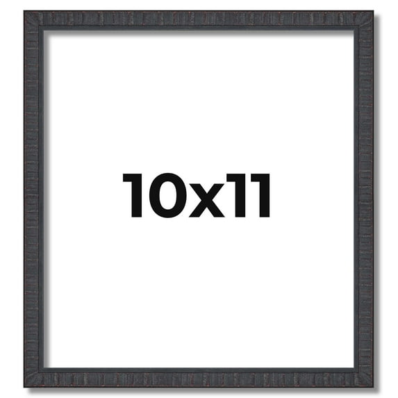 10x11 Rustic Brown Real Wood Picture Frame Width 0.75 inches | Interior Frame Depth 0.5 inches |