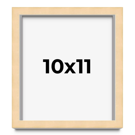 10x11 Shadow Box Frame Brown | 0.875 Inches Deep Real Wood Contemporary Shadowbox Display Frame |