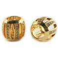 thumbnail image 1 of 10x11mm Priced For One Bead Gold And Cz Metal Pumpkin Barrel Beads For Jewelry Making, 1 of 1
