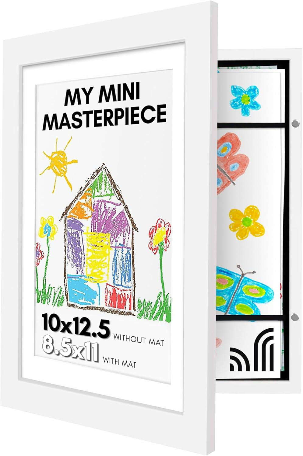 10x12.5 Kids Art Frame - Front Loading Picture Frames Hold 100 Artworks ...