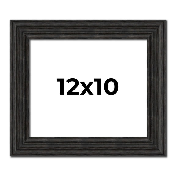 10x12 Contemporary Black Picture Frame - UV Acrylic, Foam Board Backing, Hanging Hardware