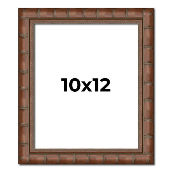 10x12 Dark Brown Bamboo Real Wood Picture Frame Width 1.5 inches | Interior Frame Depth 0.5 inches