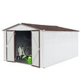 thumbnail image 1 of 10x12 FT Heavy Duty Metal Storage Shed - Outdoor Garden Tool Shed with Secure Locking System & Weather-Resistant Design, 1 of 8