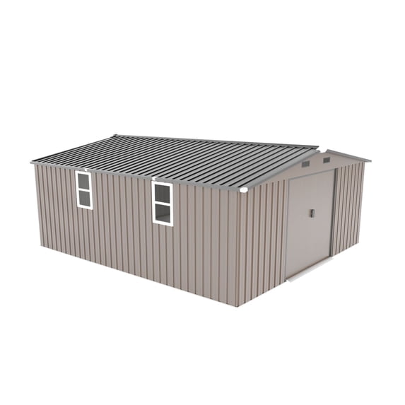 10x12 FT Multi-Purpose Outdoor Storage Shed with 2 Windows, Tool Shed, Bike Shelter & Pet House for Backyard & Garden