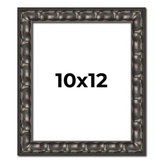 10x12 Frame Black-Brown Medieval Solid Wood Picture Frame | 1.5 Inch Moulding Width | Gotham