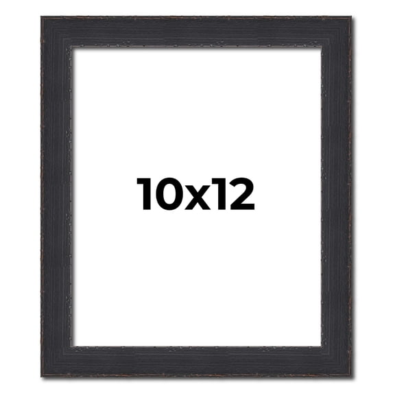 10x12 Frame Black Real Wood Picture Frame Width 1.25 Inches | Interior Frame Depth 0.5 Inches |