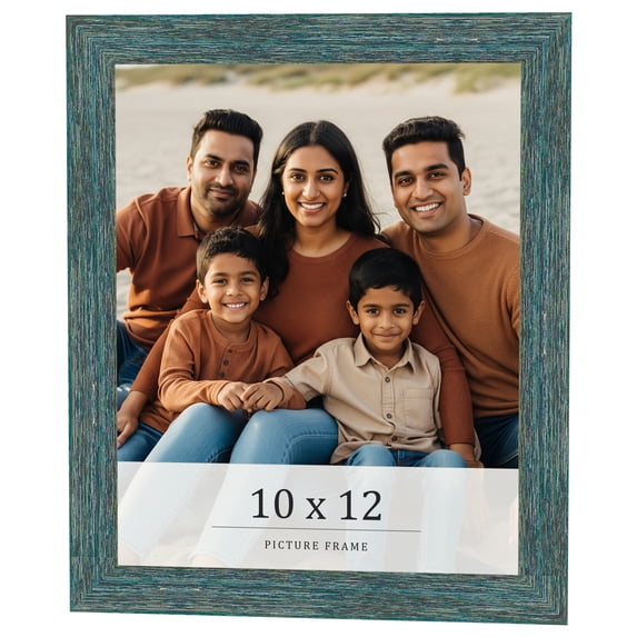 10x12 Frame Blue Rustic Barnwood Solid Wood Picture Frame Width 1.25 Inches | Interior Depth 0.5