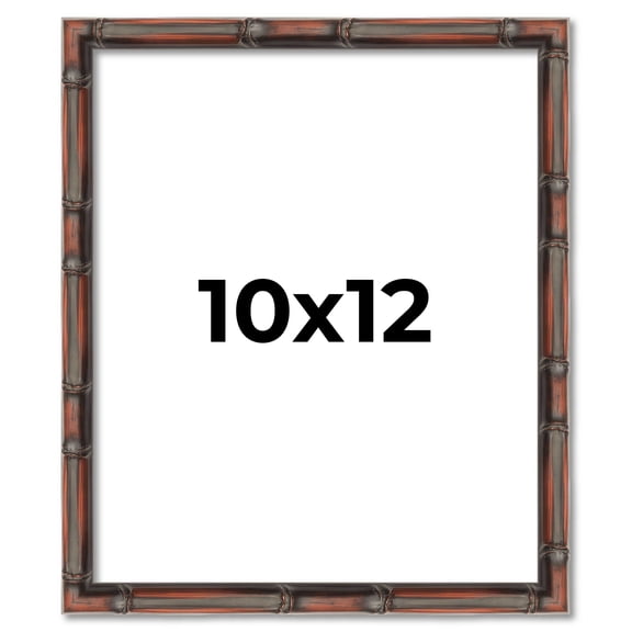 10x12 Frame Brown Bamboo with Dark Coffee/Walnut Finish | Solid Wood Picture Frame Width 0.75