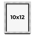 thumbnail image 1 of 10x12 Frame Brushed Silver Solid Wood Picture Frame | 0.75 Inch Moulding Width | Rabbet Depth 0.75, 1 of 5