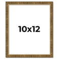 thumbnail image 1 of 10x12 Frame Gold Solid Wood Picture Frame - Complete Modern Photo Frame Includes UV Acrylic, 1 of 8