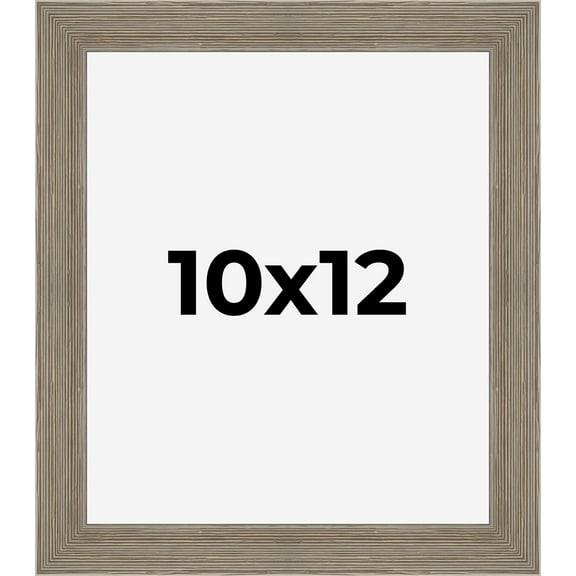 10x12 Frame Gray Barnwood Rustic Solid Wood Picture Frame | 1.5 Inch Moulding Width | Includes UV