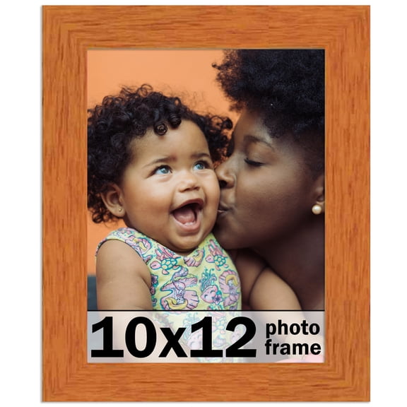10x12 Frame Honey Pecan Brown Picture Frame - Modern Photo Frame Includes UV Acrylic Shatter Guard