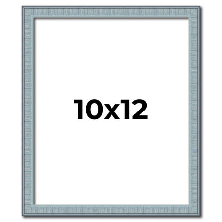 10x12 Frame Rustic Sky Blue Solid Wood Picture Frame | 0.75 Inch Moulding Width |Includes UV