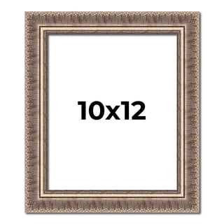 10x12 Frame Silver Harvest Ornate Solid Wood Picture Frame | 1.75 Inch Moulding Width |Mayflower