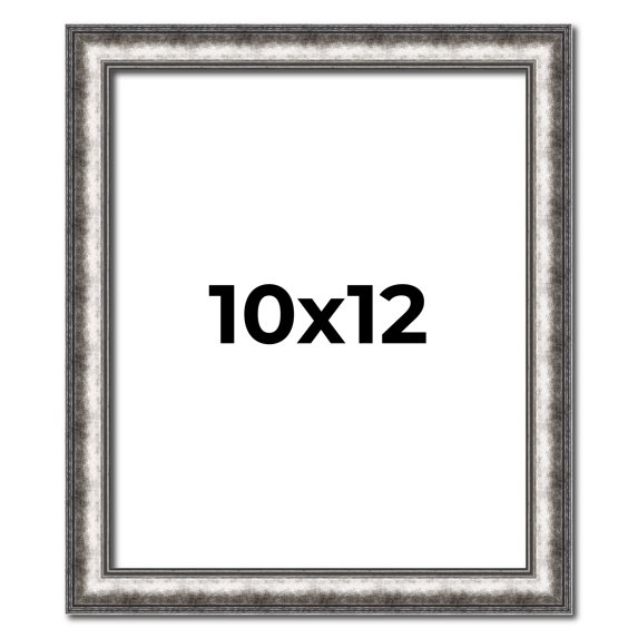10x12 Frame Silver Real Wood Picture Frame Width 1.125 Inches | Interior Frame Depth 0.5 Inches |