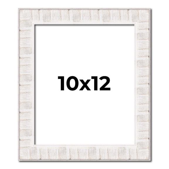 10x12 Frame White Sonoma Rustic Wood Picture Frame | 1.5 Inch Moulding Width | Complete with UV