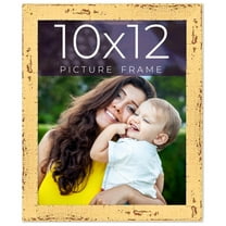 10x12 Frame Yellow Real Wood Picture Frame Width 1.25 inches | Interior Frame Depth 0.5 inches |