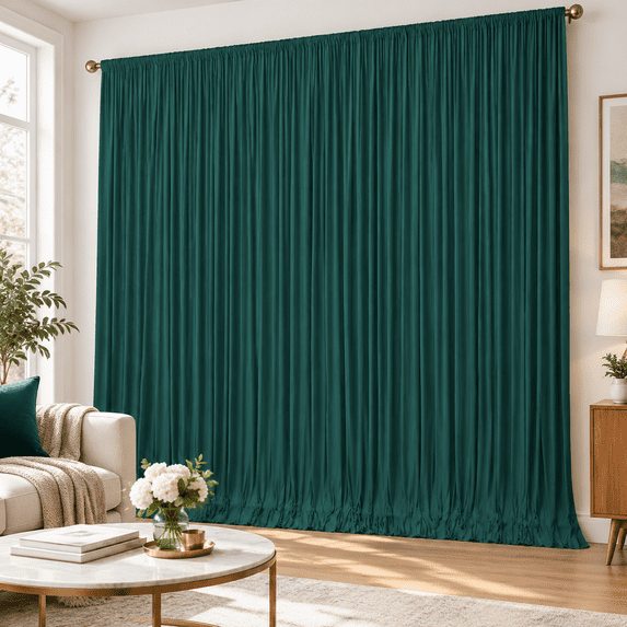 Drop Sept 10x12 Hunter Greendrop Curtafor Wedding Party Wrinkle Freedrops Curtain ...