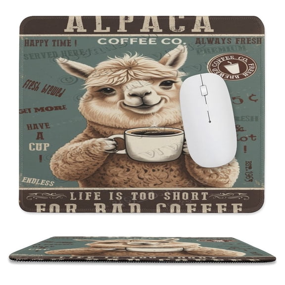 10x12 IN Mouse Pad - Adorable Alpaca Design, Comfortable and Washable, Perfect for Home Office or Travel, Ideal for Kids and Girls on Birthdays