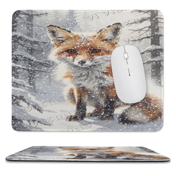 10x12 IN Mouse Pad - Adorable Fox Design, Washable and Non-Slip, Great for Computer Use, Perfect for Men and Girls on Birthdays or Christmas