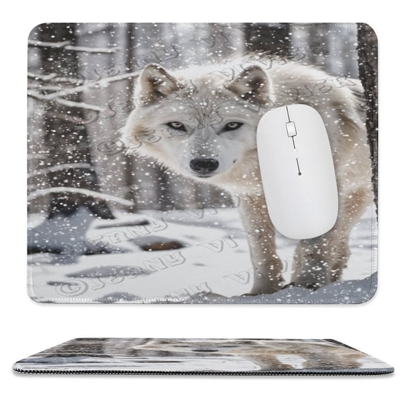 10x12 IN Mouse Pad - Adorable Wolf Design, Washable and Non-Slip, Great for Computer Use, Perfect for Men and Girls on Birthdays or Christmas