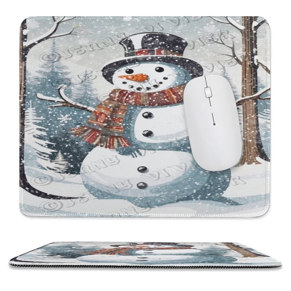 10x12 IN Mouse Pad - Fun Snowman Design, Portable and Comfortable, Perfect for Office or Home Use, Ideal for Kids and Girls on Holidays
