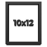 10x12 Shadow Box Frame Black | 1 inches Deep Real Wood Contemporary Shadowbox Display Frame | UV