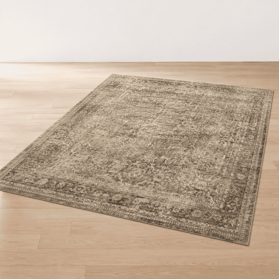 Neutral Colored Rug 10x12 Washable Brown Neutral Vintarea Rug For Living Room - Walmart.com