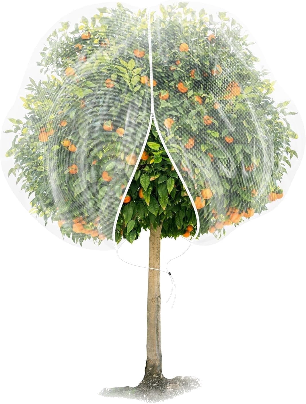 12FT x 10FT Large  Fruit Tree Netting Cover Mesh Netting with Zipper Drawstring Plant Netting Blueberry Protection from Cicada Insect Bird