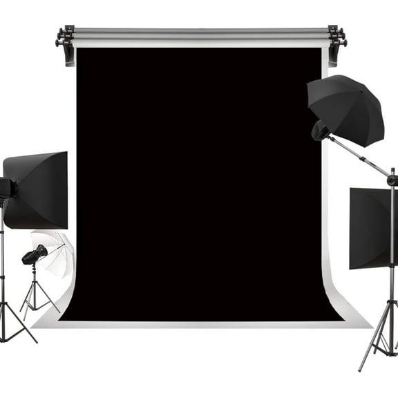 10x12ft Black Polyester Photo Studio Backdrop for Photography Video