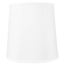 10x12x12" SLIP UNO FITTER White Shantung Fabric Drum Lampshade