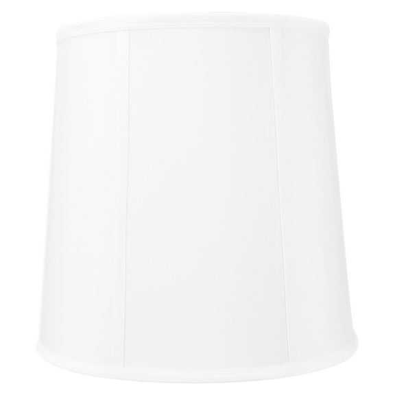 10x12x12" SLIP UNO FITTER White Shantung Fabric Drum Lampshade